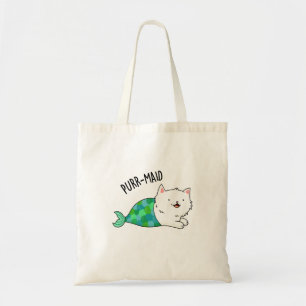 Bolso De Tela Funny Kitty Cat Mermaid Pun