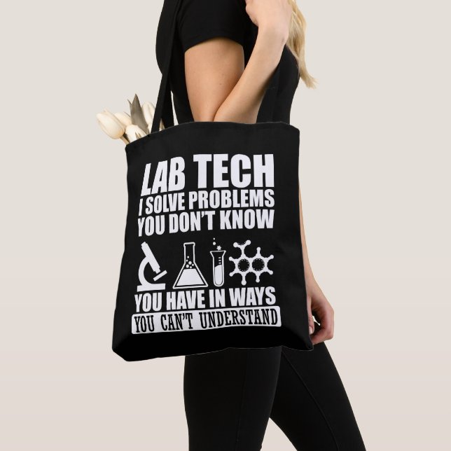 Bolso De Tela Funny lab tech cita el humor de los técnicos de la (Detalle)