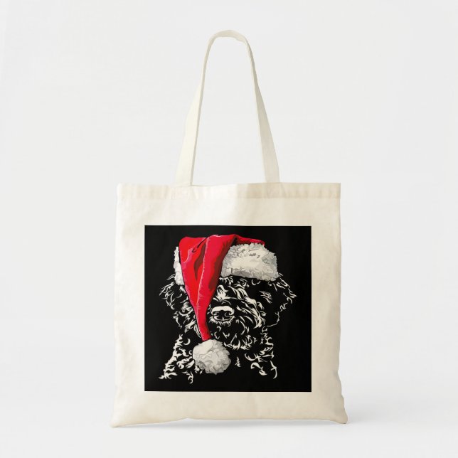 Bolso De Tela Funny Lagotto Romagnolo Santa Navidades mamá gi (Frente)