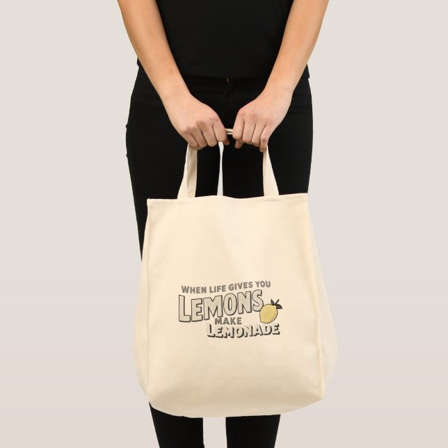 Bolso De Tela Funny Lemonade Quote Reusable Eco Grocery Tote (Anverso (producto))