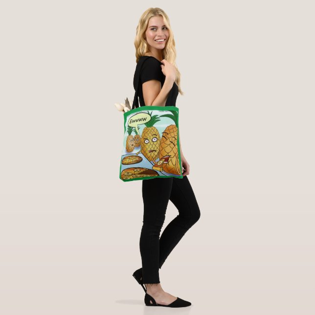 Bolso De Tela Funny LTCartoons Pineapple Pizza Comic  (Puesto)