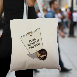 Bolso De Tela Funny Manifestante Personalizado Hedgehog con Plac