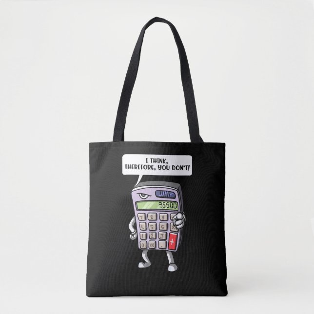 Bolso De Tela Funny Math Algebra Calculator Mathematics Chiste (Anverso)