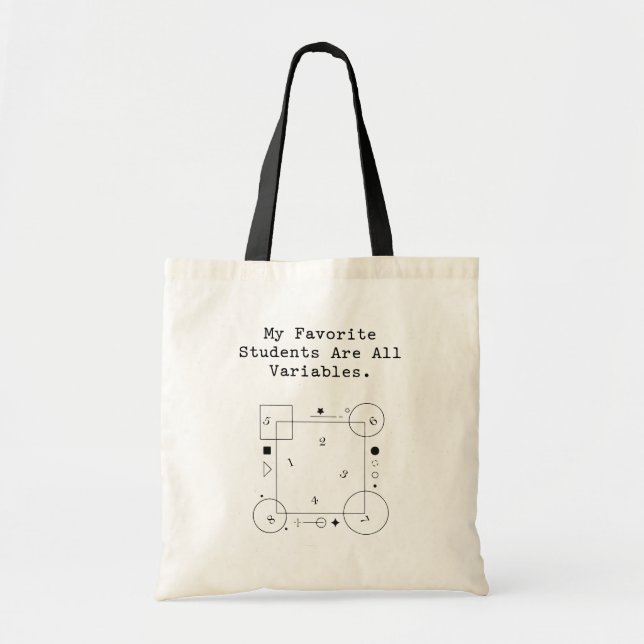 Bolso De Tela Funny Math Teacher Humor | Variable Students (Frente)