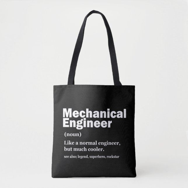 Bolso De Tela Funny Mechanical Engineer Definition Engineering (Anverso)