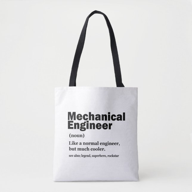 Bolso De Tela Funny Mechanical Engineer Definition Engineering (Anverso)