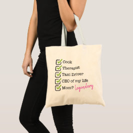 Bolso De Tela Funny Mom Checklist