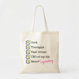 Bolso De Tela Funny Mom Checklist