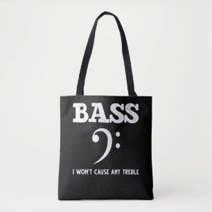 Bolso De Tela Funny Musical Treble Bass Player