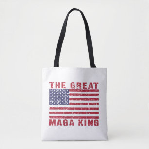 Bolso De Tela Funny partidario del Rey Trump de MAGA