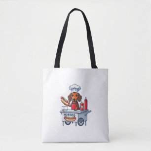 Bolso De Tela Funny Perro Dachshund Perro Weenie Sausage Hotdog 