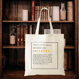Bolso De Tela Funny Personalizado Book Club Tote Bag