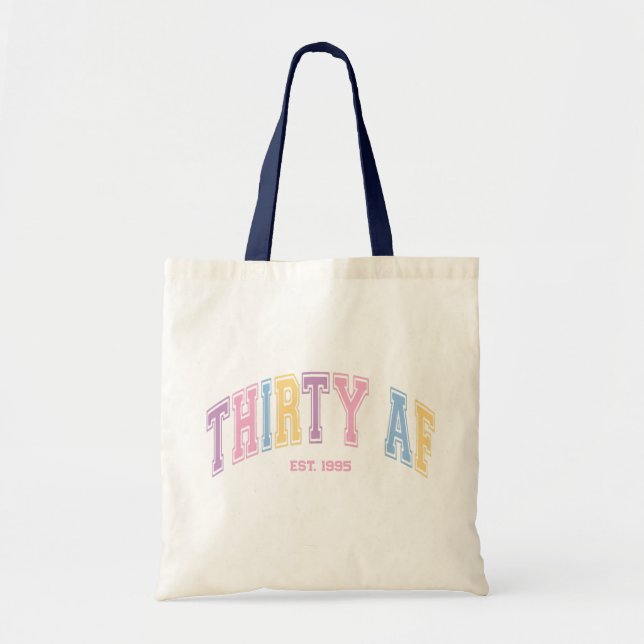 Bolso De Tela Funny, Personalizado de 30 años de edad (Frente)