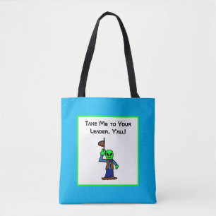 Bolso De Tela Funny Personalizado de Cowboy Alien con secuestro 