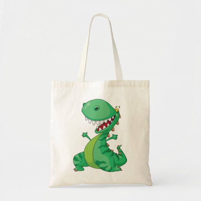 Bolso De Tela Funny Personalizado Dinosaur Roaring T-Rex (Frente)