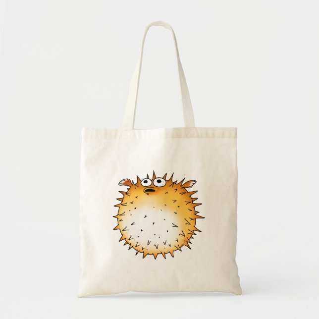 Bolso De Tela Funny Personalizado Puffer Fish Design (Frente)