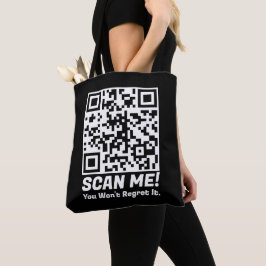 Bolso De Tela Funny QR Scan Me! Funny Regret Joke