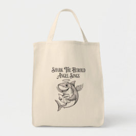 Bolso De Tela Funny Quirky Shark The Harold Angel Sing Christmas