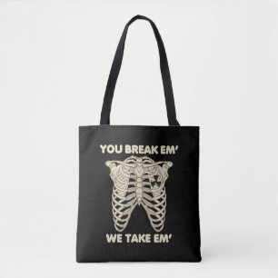 Bolso De Tela Funny Radiology Xray Skeleton Rad Technologist