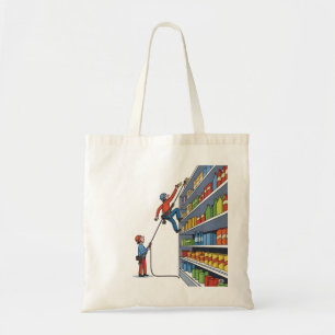 Bolso De Tela Funny Rock Climber Grocery Store Personalizado