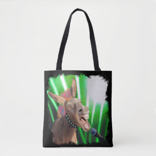 Bolso De Tela Funny Rockstar Donkey