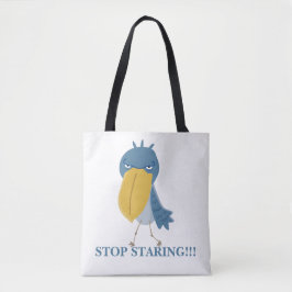 Bolso De Tela Funny Shoebill deja de mirar