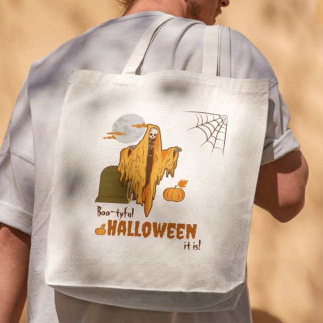 Bolso De Tela Funny Skeleton Pumpkin Humor para adultos Partido  (Subido por el creador)