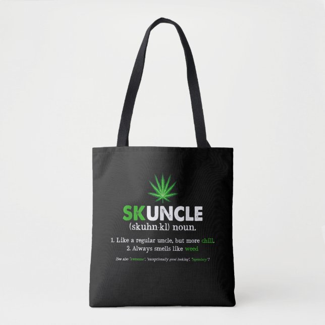 Bolso De Tela Funny Sktío Weed Smoker Uncle Lover (Anverso)