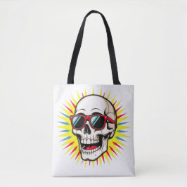 Bolso De Tela **Funny Skull With Sunglasses – Cartoon Laughing S