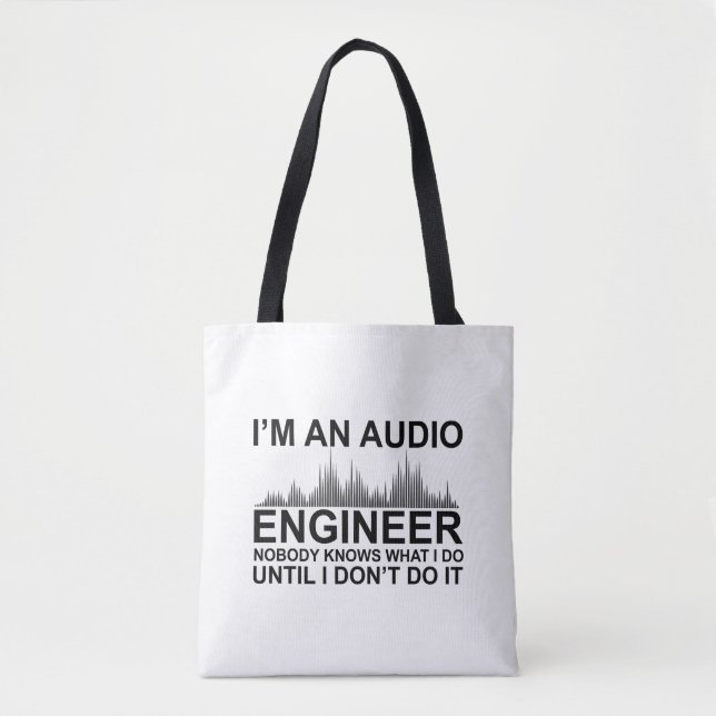 Bolso De Tela Funny Sound Engineer saying Audio Engineering (Anverso)