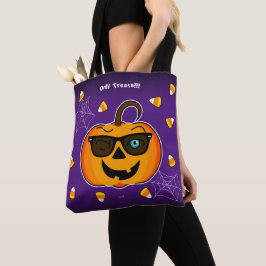 Bolso De Tela ¡¡¡Funny Spooky Pumpkin guiño icónico guiño Sólo t
