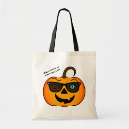 Bolso De Tela Funny Spooky Pumpkin icónico wink S