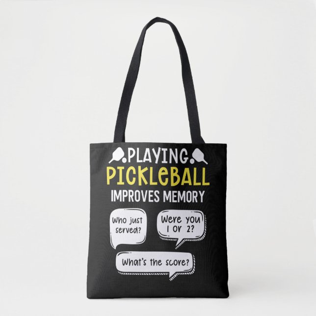 Bolso De Tela Funny Sports Pickleball Player (Anverso)