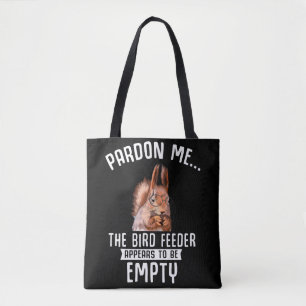 Bolso De Tela Funny Squirrel Empty Bird Feeder Squirrels