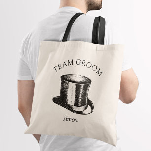 Bolso De Tela Funny Team Groom Top Hat Boda
