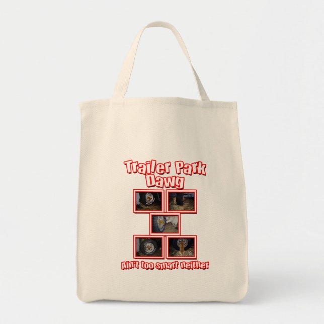 Bolso De Tela Funny Trailer Park Dawg Red (Frente)