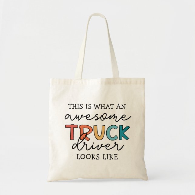Bolso De Tela Funny Truck Driver | Impresionante camionero de re (Frente)