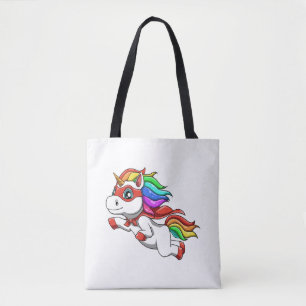 Bolso De Tela Funny unicorn como héroe para un superhéroe