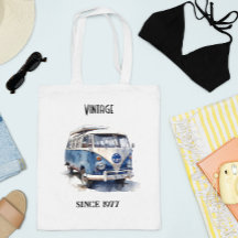 Furgoneta vintage en azul Delft personalizable