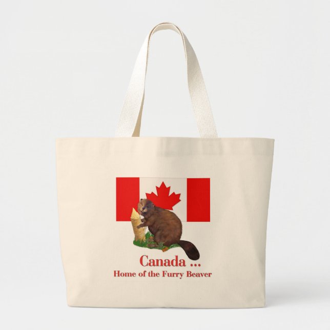 Bolso De Tela Furry Beaver (Frente)