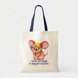 Bolso De Tela Furry Cheese Man Business Mouse Tie Glasses Nerdy