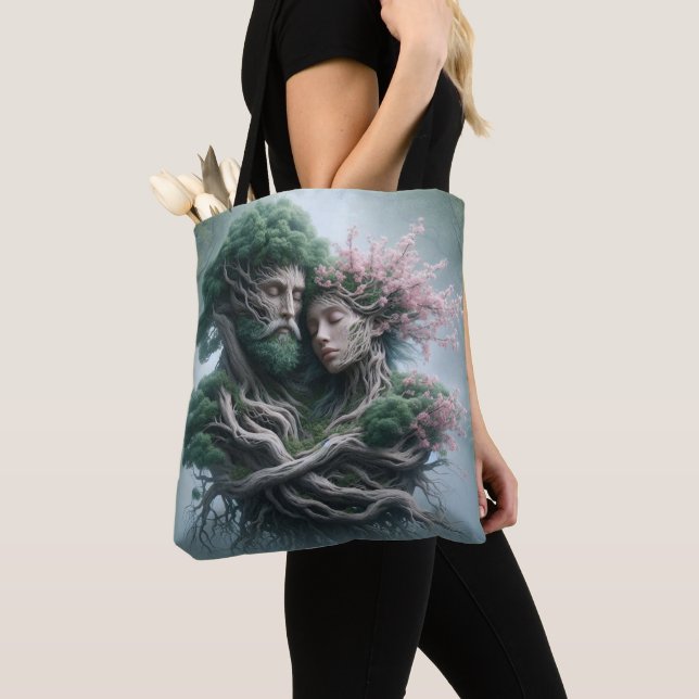 Bolso De Tela fusão homem e natureza (Detalle)