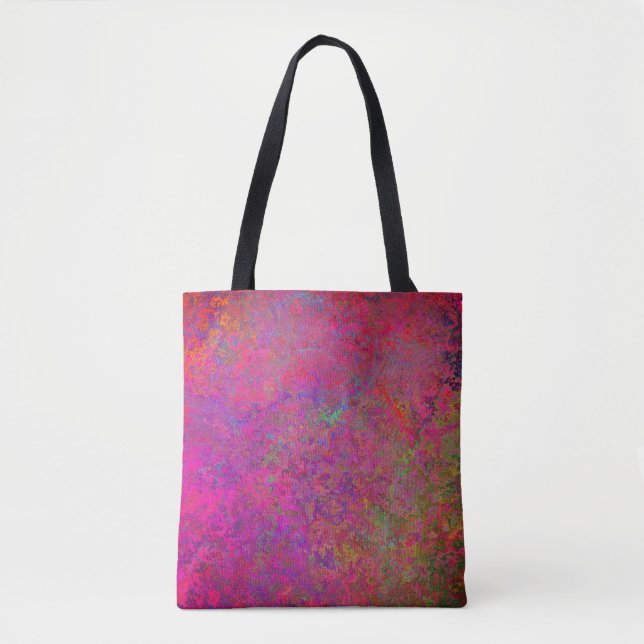 Bolso De Tela Fuschia y textura turquesa (Anverso)