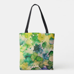 Bolso De Tela Fusión de acuarela verde
