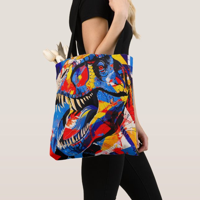 Bolso De Tela Fusión de dinosaurios T-rex de Wild Retro (Detalle)
