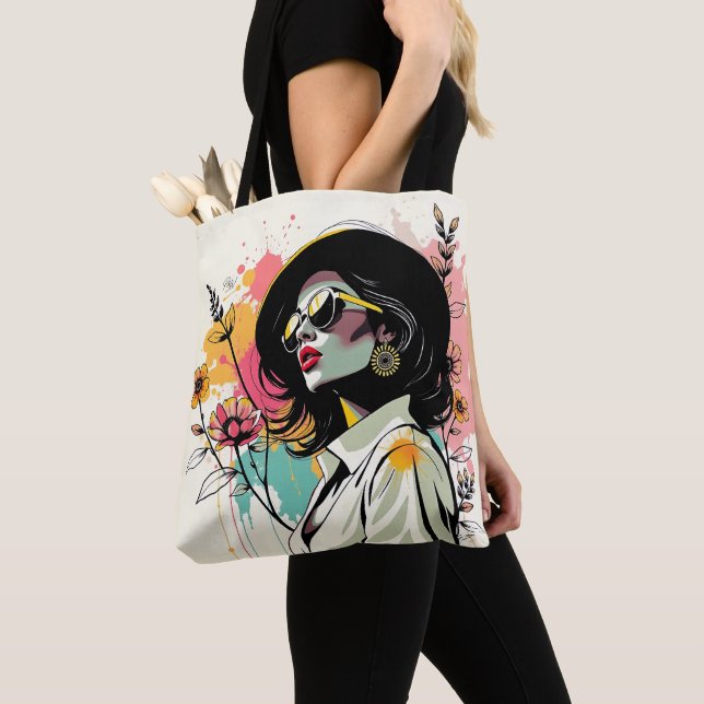 Bolso De Tela Fusión de Flora de Vanguardia Dual Side 💖🍃 (Detalle)