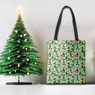 Bolso De Tela Fusión de patrón de Purpurina verde y dorado