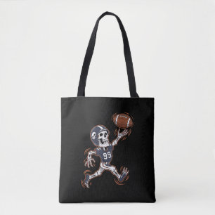 Bolso De Tela Fútbol Americano Esqueleto Halloween Fútbol Americ