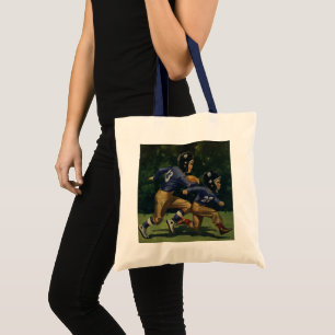 Bolso De Tela Fútbol Antiguo, Niños, Niños Jugando Deportes 