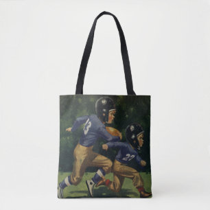 Bolso De Tela Fútbol Antiguo, Niños, Niños Jugando Deportes 